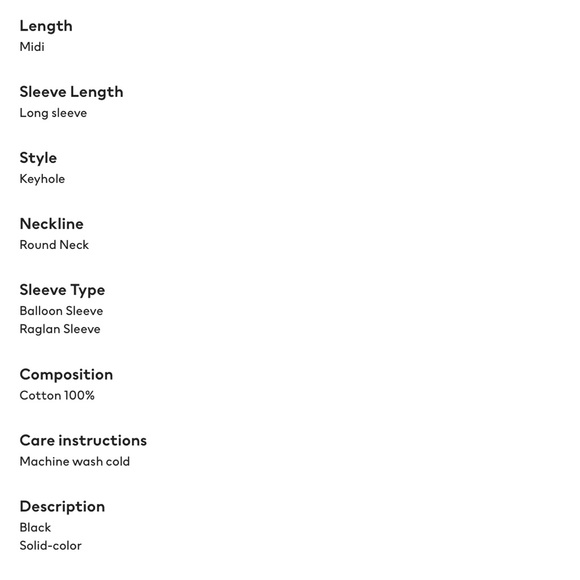 SOLD! Cotton Poplin Puff-Balloon Sleeved Dress - Picture 9 of 9